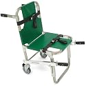 Junkin Evacuation Chair W/ Handles And Wheels Green