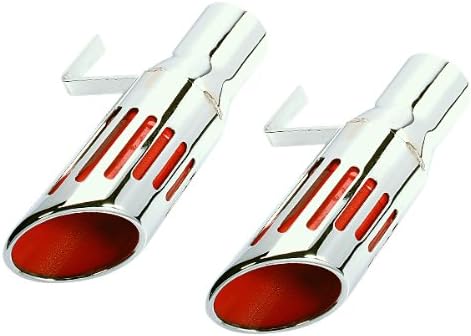 PG Classic 108S-S3 Mopar B-body 3 Inches Short-style Red Inserts Stainless Slotted Exhaust Tips
