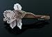 Flower Hair Barrette Clip W/Sparkling Rhinestones, Hair Barrette, Hair Accessories, Jewelry Gift Image