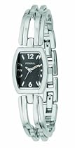 Fossil Ladies Stainless Steel Bracelet Watch And Necklace Gift Set