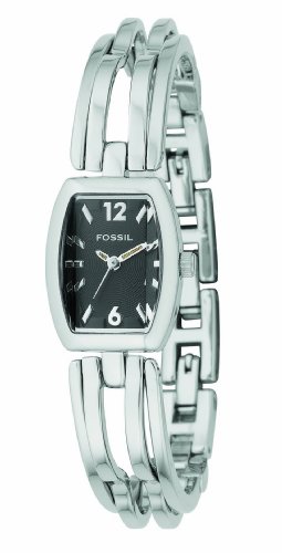 Fossil Ladies Stainless Steel Bracelet Watch And Necklace Gift Set