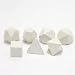 GameScience: Polyhedral 7-Die Set - Opaque Un-Inked Precision Dice - Seashell White