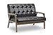 Baxton Studio 3-Piece Mid-Century Masterpieces Sofa Set, Brown