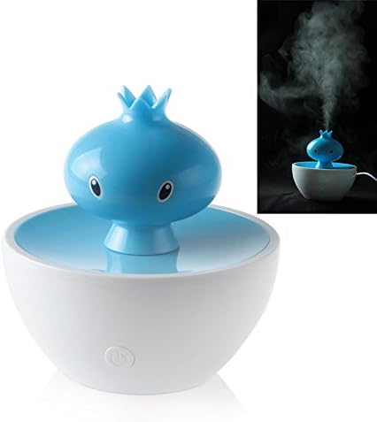 Singe Cartoon Pomegranate Design Mini USB Air Humidifier Cool Mist Home Office Air Purifier Freshener Mist Steam Diffuser (Blue)