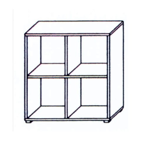 Zeller 13903 Raumteiler-Regal 4 F&auml;cher, 80 x 35 x 80 cm, wei&szlig;