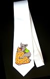Party Decoration Necktie with eating, rat, licking, cheese