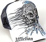 Affliction Drowning Skull Hat Cap Trucker + Ed Hardy Temporary Tattoo