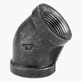 1/8 BLK 45 DEG Elbow