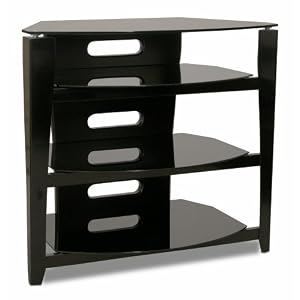 TechCraft BCE32 Wide Tall Boy Home Theater Stand (Black) by