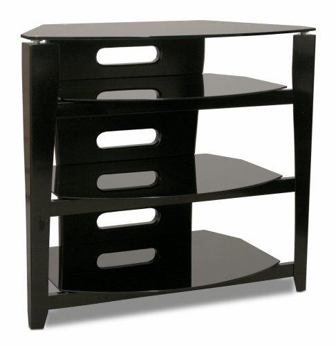 TechCraft BCE32 Wide Tall Boy Home Theater Stand (Black)