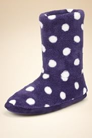 Round Toe Spotted Boot Slippers [T82-3547-S]