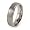 Grooved Brushed and Polished Tungsten Carbide Ring (6.5 mm) - Size 5.0