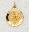14 kt Gold Religious Medal - "Confirmation" - In a Premium Black Box
