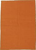 4'5 x 6'3 Rust Red Hand Knotted Wool Kilim Rug