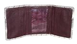 White Snake Skin Tri-Folding Leather Wallet