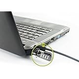 RUBAN 6.2 Foot Universal Security Cable For Notebook Laptop PC, theft deterrent, 4 digit password protection, 18 months warranty (Metallic)