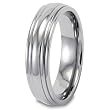 Domed Polished Titanium Ring (5mm) - Sizes 5 - 13