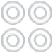 10 Gauge Clear Rubber O-Ring 4-Pack