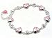 Breast Cancer Awareness Ribbon Heart Link 7.5