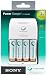 Sony Cycle Energy BCG34HLD4KN Power Charger with 4 Pre-Charged 2000 mAh AA Batteries