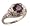 Antique Style Sterling Silver Filigree .65ct Amethyst Ring (sz 4)