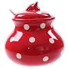 Red Spotty Sugar/ Jam Bowl "Red Polka Dot Collection"
