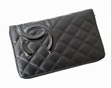 【並行輸入】シャネル CHANEL カンボンライン ラウンドファスナー長財布 A26710 Y03880 94305 BLACK ソフトカーフ CHANEL 小物
