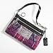 Coach Limited Edition Poppy Tartan Plaid Capacity Large Wristlet Clutch Bag 42869 Pink Multi