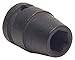 Westward 4LXV1 Impact Socket, 1/2 Dr, 6 Pt, Std, 7/16 In