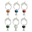 Colored Wine Glass My Glass Charms - Set of 6