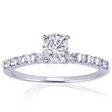 0.65 Ct Cushion Cut Diamond Engagement Ring 14K VVS1 GIA