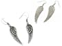 Gorgeous Small & Dainty Silver Angel Wing Earrings ~ You Choose Bright or Antique Tone