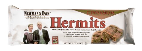 Newman's Own Organics Hermits, Cinnamon, 9 Ounce Packages (Pack of 6)