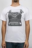 Love Nail Tree - Men's Typewriter Kills Fascists T-Shirt in Antique White