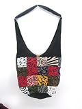 90cm Beuteltasche Hippie Schultertasche Umhängetasche Bunt Patchwork Premium Qualität 12
