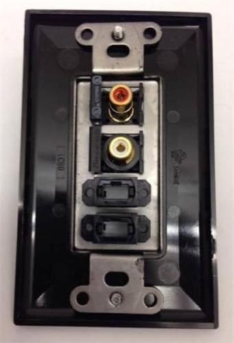 CERTICABLE SINGLE GANG WALL PLATE 2- RCA 2-MPO FIBER OPTIC CABLE MTP SM MM OM3