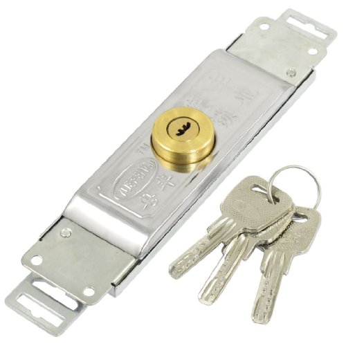 Amico Office Door Silver Tone Metal Rolling Shutter Door Lock w 3 Keys