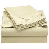 Cathay Home Fashions Luxury Silky Soft Leaf Design Embroidered Microfiber Full Sheet Set, Sage
