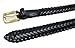 Toneka 796-BLK Men’s Woven Cowhide Full grain Braided Leather Dress Belt with Brass Buckle
