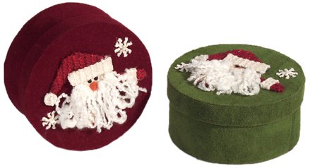 Brauns-Heitmann 47974 Geschenkbox Weihnachtsmann, Gr&ouml;&szlig;e: S, rund, 2 St&uuml;ck, rot / gr&uuml;n
