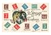 French, the Language of Stamps Art Poster Print, 18x13