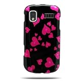 Hard Snap-on Shield With RED FALLING HEARTS Design Faceplate Cover Sleeve C ....