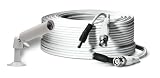 Archerfish Quattro Miniature Day/Night, Color Weatherproof Camera with 100-Foot Siamese Plenum Cable (Ivory/White)