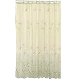 415l4NkVHrL. SL160  Maytex Bamboo Embroidery Fabric Shower Curtain, Sage Reviews