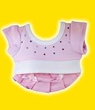 Pink/White Sparkle T-shirt w/Skirt outfit fits 12 Snuggl'ems, 8 - 10 Stuffed Animal kits & most Webkinz & Shining Star animals