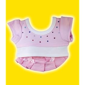 Pink/White Sparkle T-shirt w/Skirt clothes fits 12