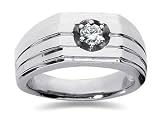 0.25 CTW Men's Diamond Ring in Platinum