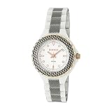 Roberto Bianci Women's White Ceramic Watch with Stamped Design-B280WHT