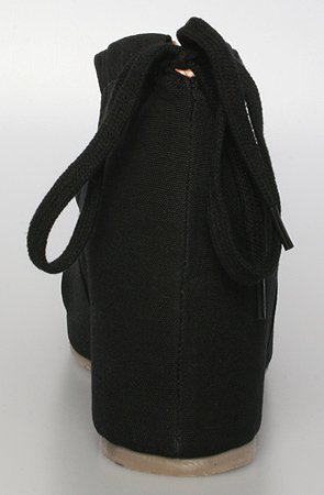 80%20 The Georgie Handkerchief Tie Hidden Wedge in Black,Shoes for Women from 80%20