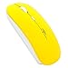 SROCKER T3 Ultra-thin 2.4GHz Wireless Silent Click Optical Mouse/Mice 3 Adjustable DPI Levels with 4 Buttons and Nano USB Receiver for Laptop/PC/Mac(Yellow)